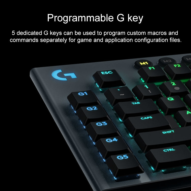 Clavier gaming mécanique Logitech G813 RGB filaire 1,8 m