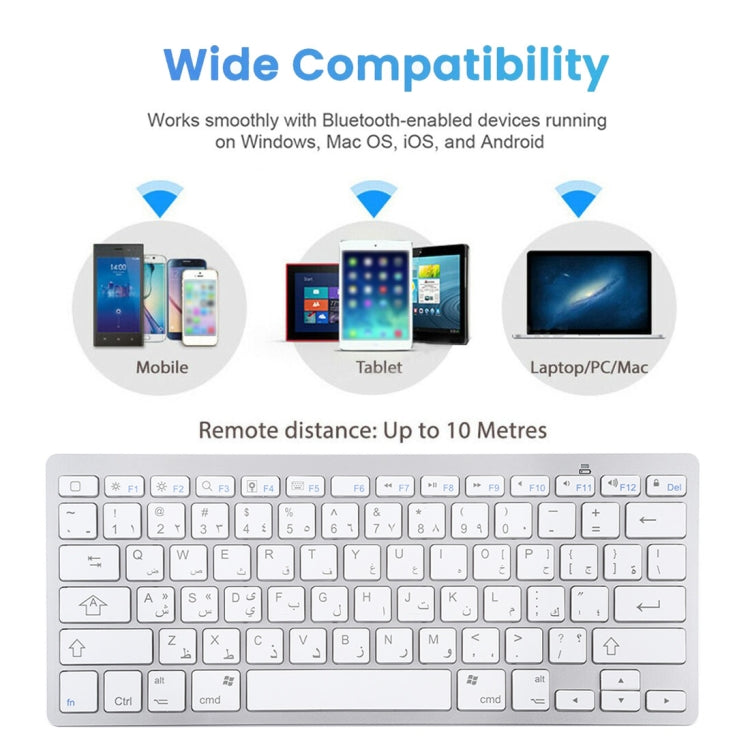 Ultra-thin Bluetooth Keyboard for PCs and Tablets - WB-8022