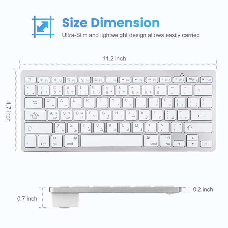 Ultra-thin Bluetooth Keyboard for PCs and Tablets - WB-8022