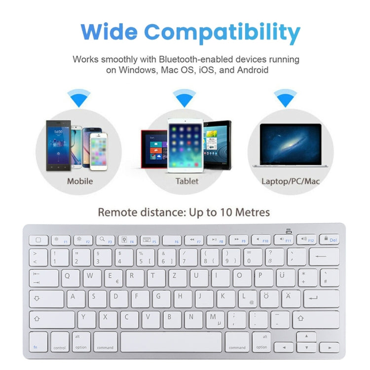 Ultra-Thin Bluetooth Keyboard for Gaming and Tablets