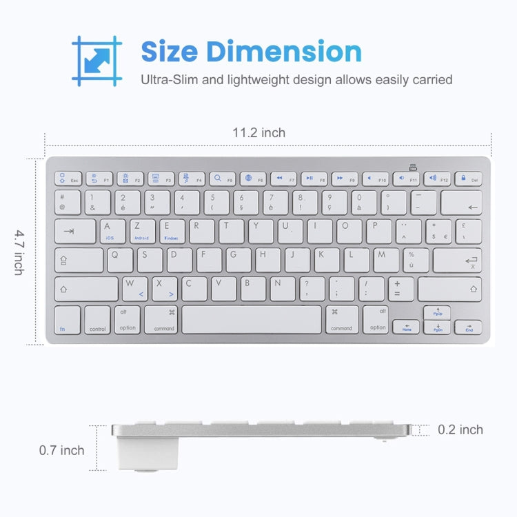Clavier Bluetooth Ultra-fin pour Gaming - Compatible