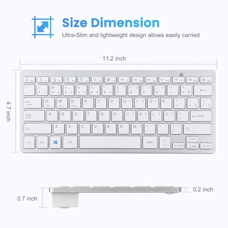 Clavier Bluetooth Ultra-fin pour Gaming sur Tablettes et
