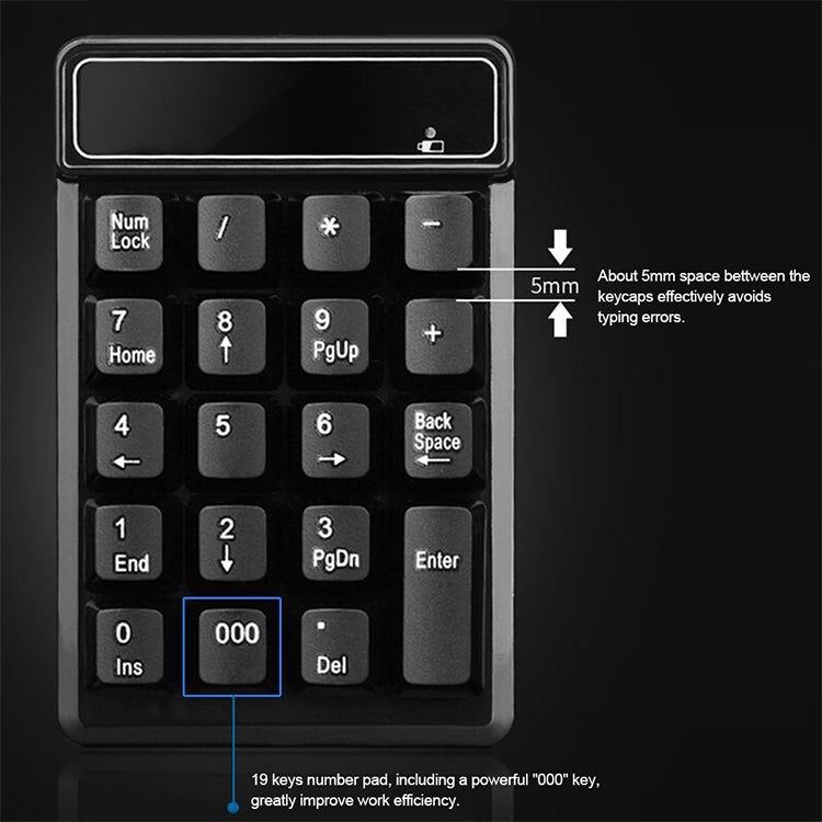 Clavier numérique Bluetooth 19 touches pour PC Gaming MC