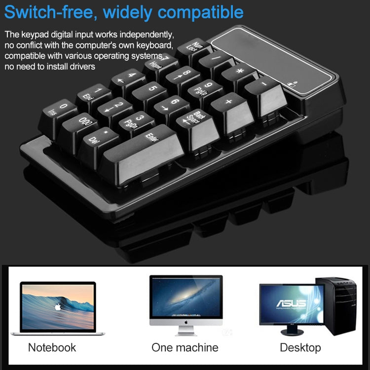Clavier numérique sans fil 2,4G MC Saite 525RF pour PC