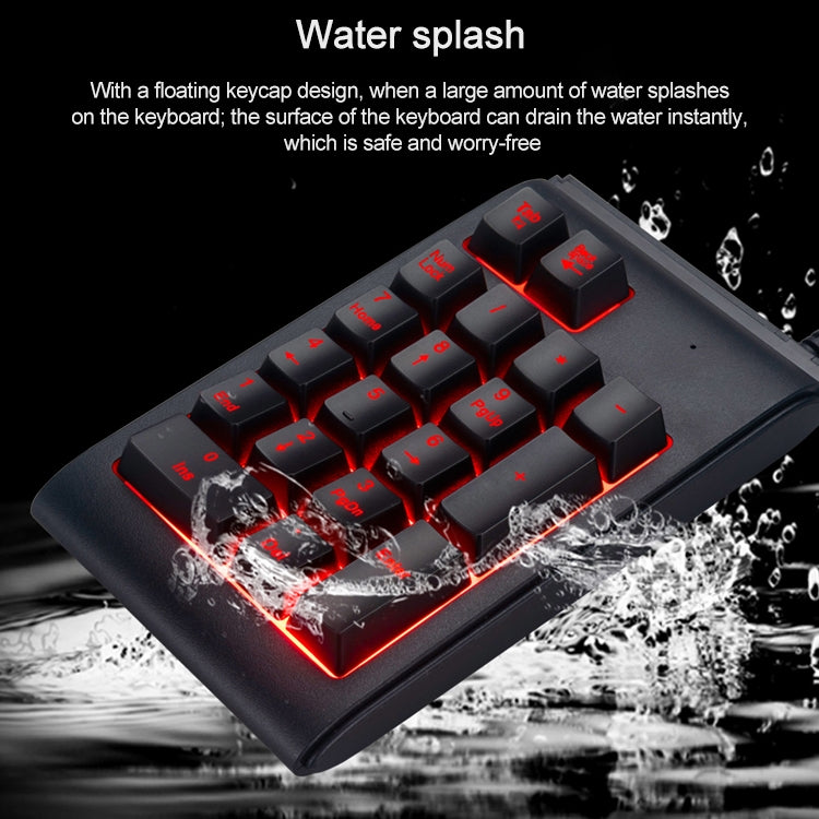 Clavier numérique filaire rétroéclairé tricolore pour gaming