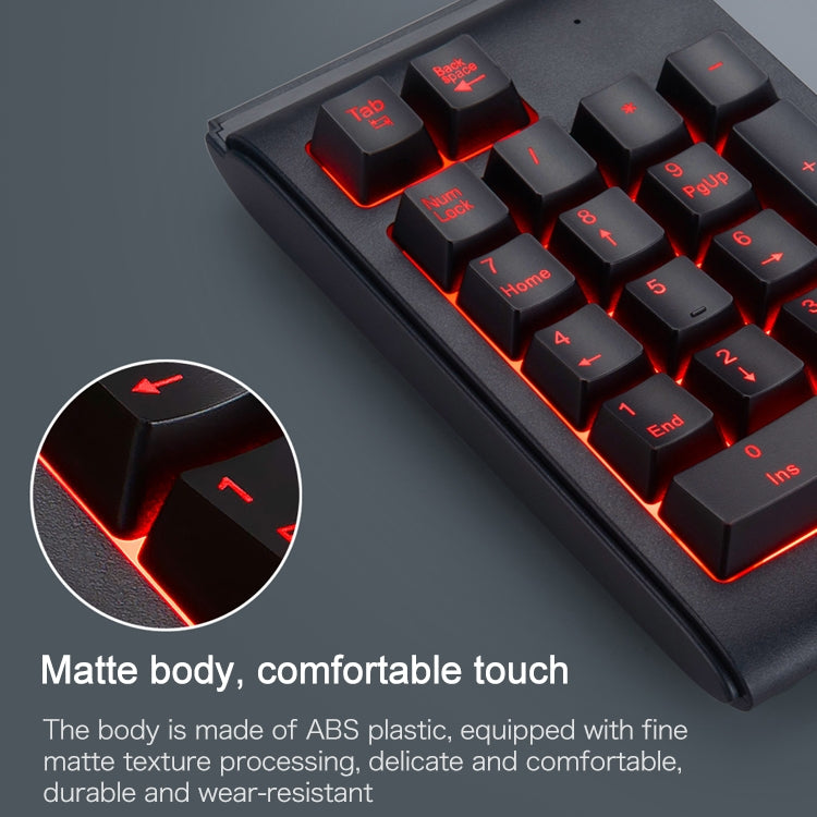 Clavier numérique filaire rétroéclairé tricolore pour gaming