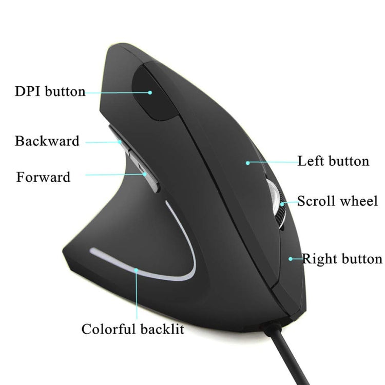 2.4 GHz Rechargeable Vertical Gaming Mouse for Left-Handed Users