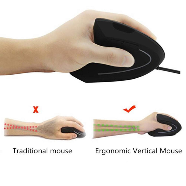 Left-Handed Wireless Vertical Mouse - 2.4 GHz Gaming