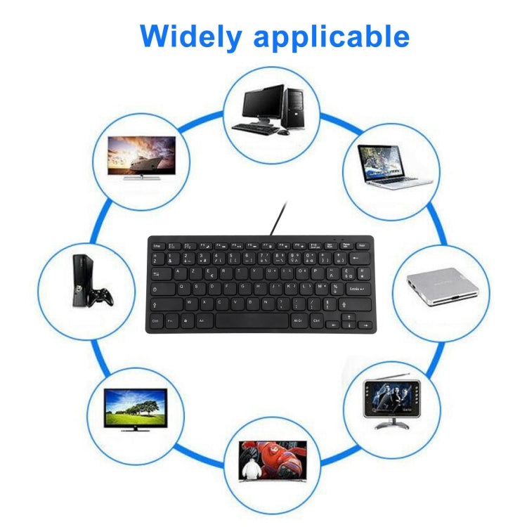 Mini clavier filaire au design ultra fin TT-A01, version française, French Version
