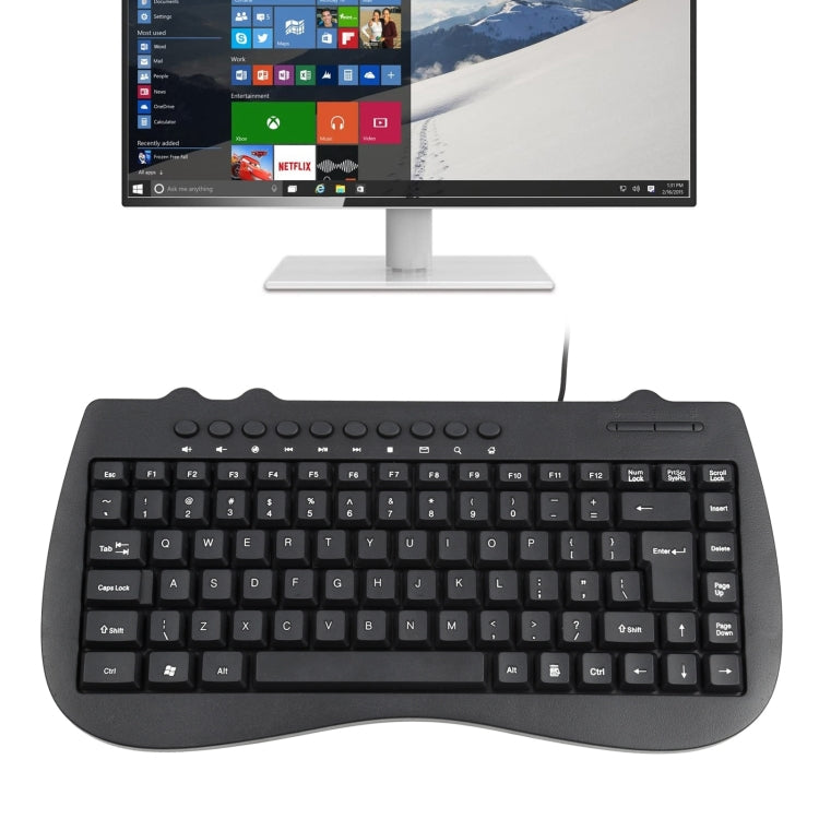 Mini multimedia wired keyboard for PC - KB-301B