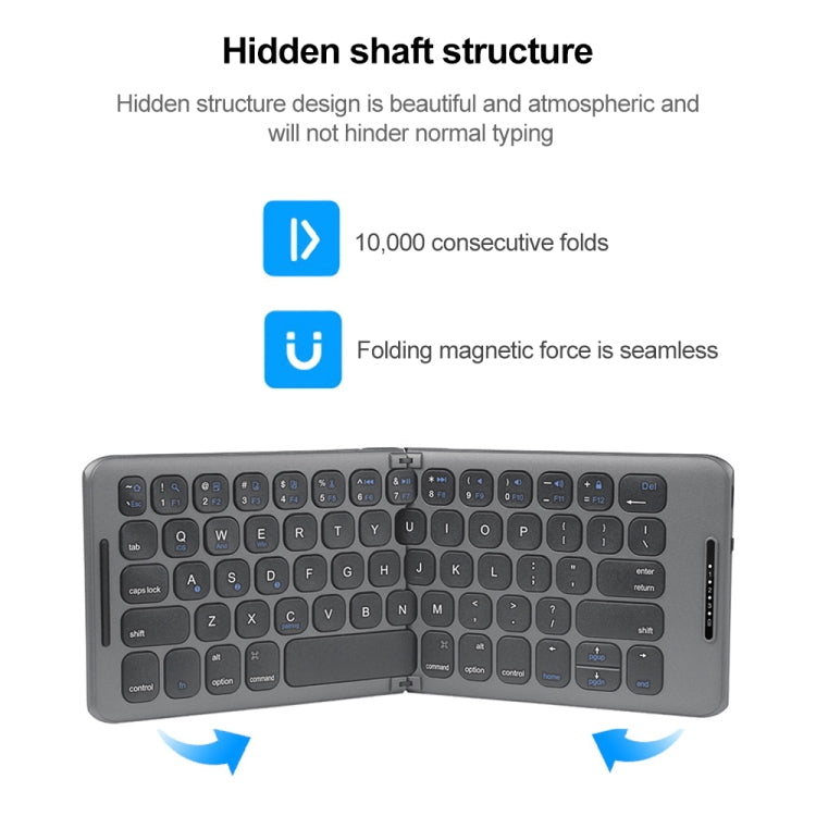 Clavier sans fil Bluetooth pliable pour PC et gaming