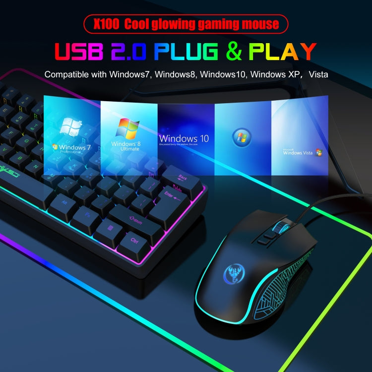 Souris gaming filaire HXSJ X100 7 boutons 3600 DPI