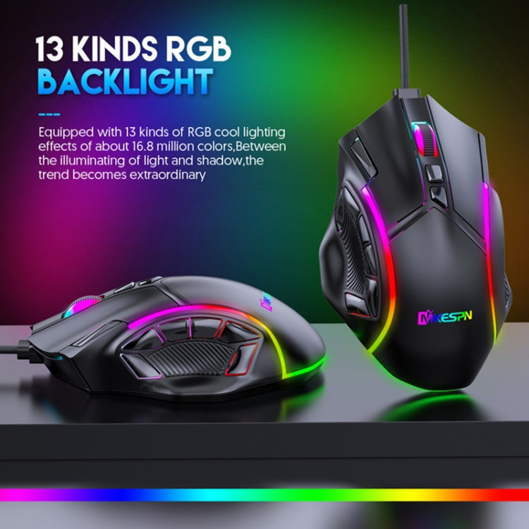 RGB Wired Gaming Mouse 12800 DPI - MKESPN X15