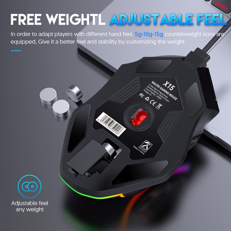 RGB Wired Gaming Mouse 12800 DPI - MKESPN X15