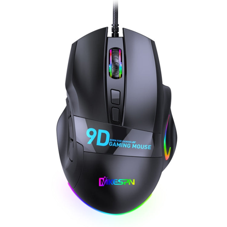 MKESPN X10 Souris de jeu filaire à définition macro RVB à 9 boutons, Macro Definition