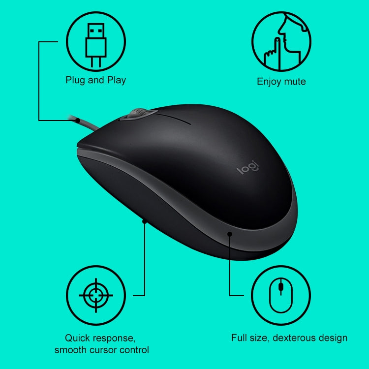 Souris Filaire Logitech M110 Silencieuse pour Gaming PC