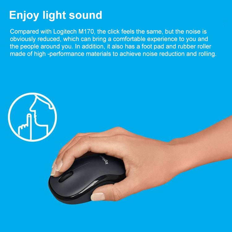 Logitech M220 Ergonomic Wireless Mouse for Gaming PC