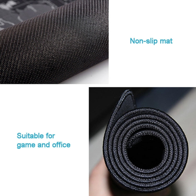 Tapis de souris gaming antidérapant 60 x 30 cm en caoutchouc