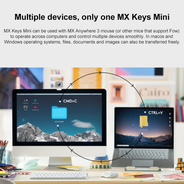 Clavier Logitech MX Keys Mini sans fil pour gamers élégant