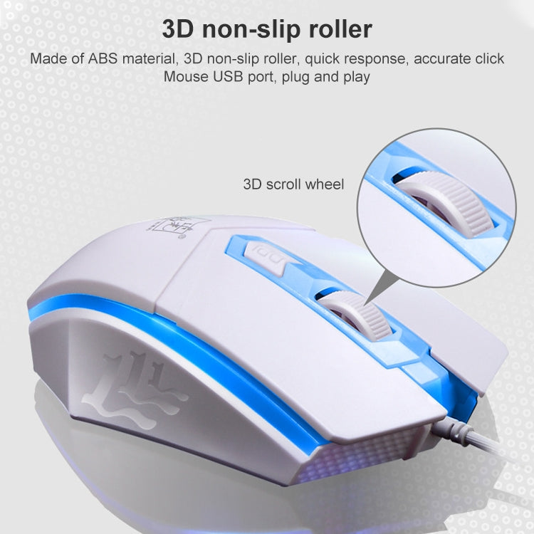 Ensemble Clavier Souris Filaire Lumineux pour Gaming ZGB G21