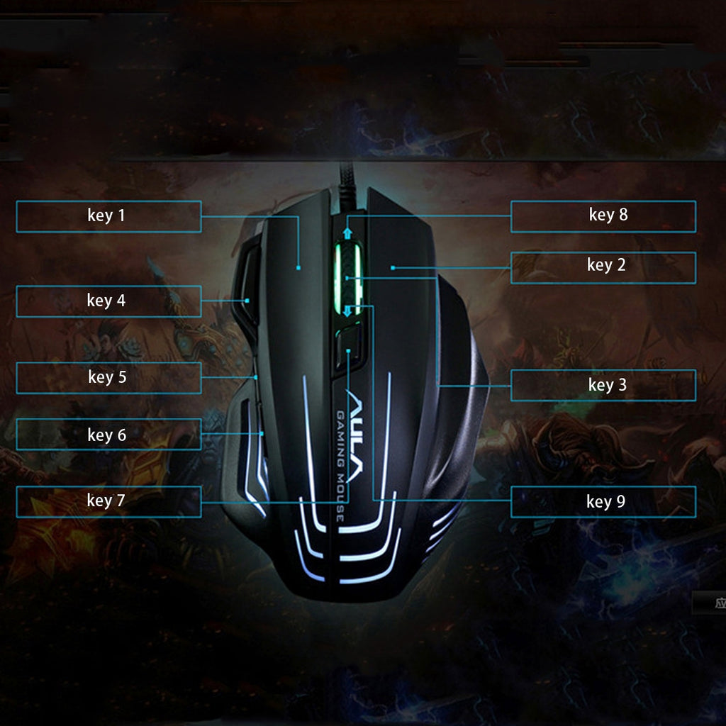Souris Gaming Filaire 7D Aula Ghost Shark II - 4000 DPI