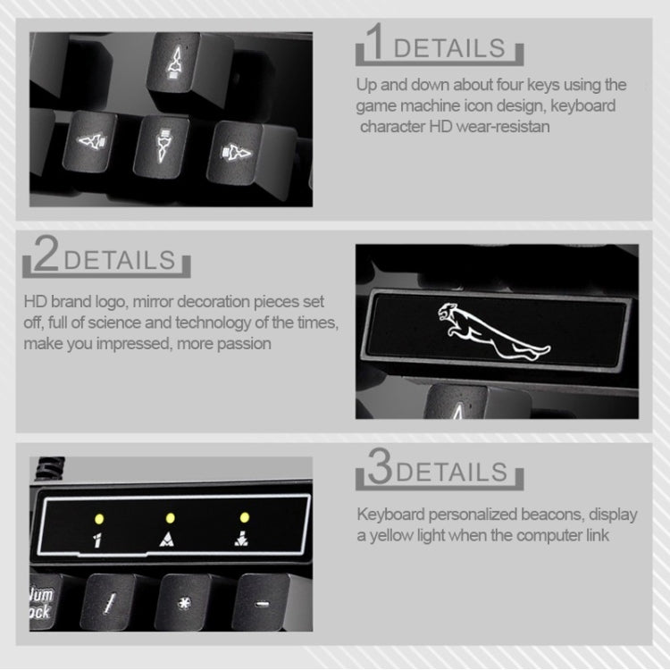 Clavier et souris gaming filaires Chasing Leopard Q17