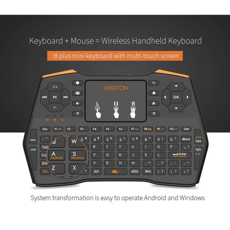 VIBOTON i8 Plus Wireless Keyboard for PC and TV Box