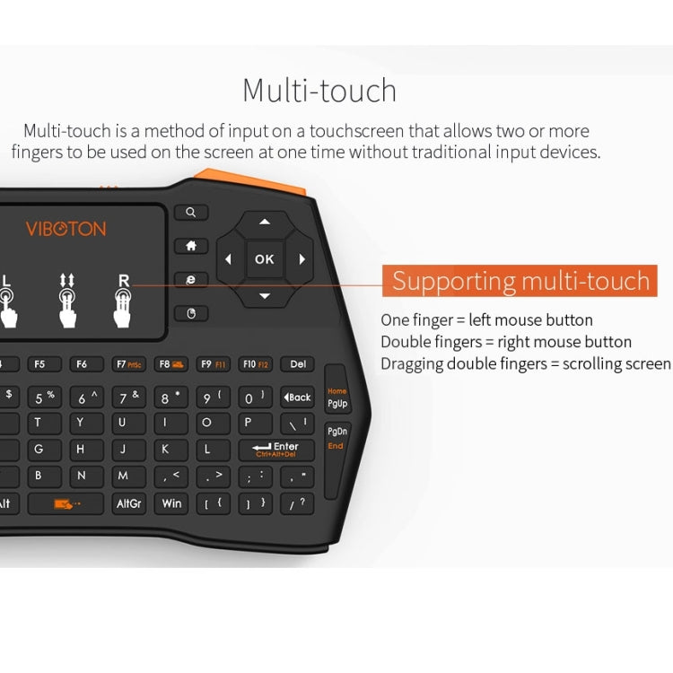 VIBOTON i8 Plus Wireless Keyboard for PC and TV Box