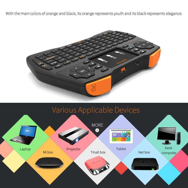 Clavier sans fil VIBOTON i8 Plus pour PC et TV Box