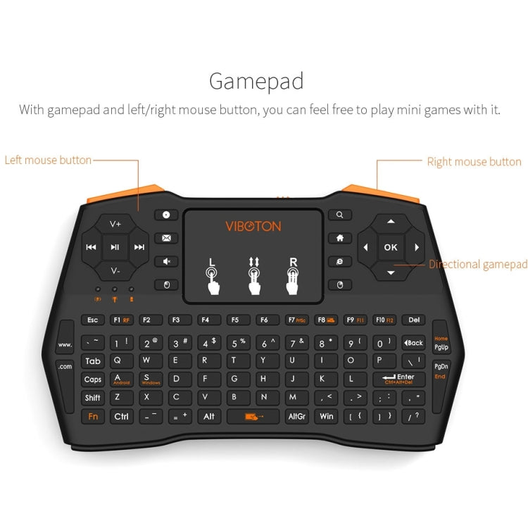 VIBOTON i8 Plus Wireless Keyboard for PC and TV Box