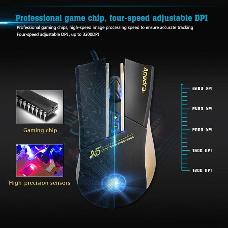 Souris de jeu iMICE A5 USB 3200 DPI pour PC et portable