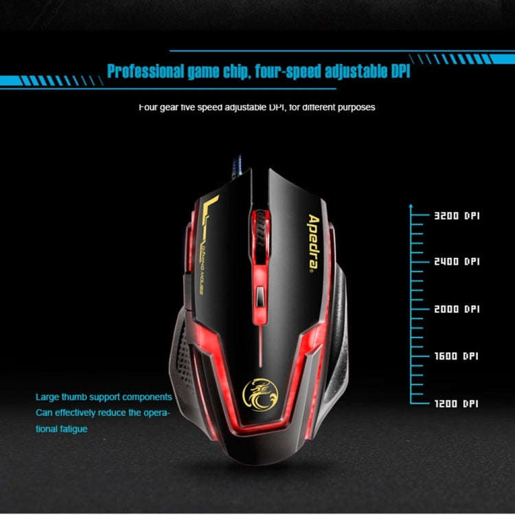 Souris de jeu iMICE A9 USB 3200 DPI pour PC et portable