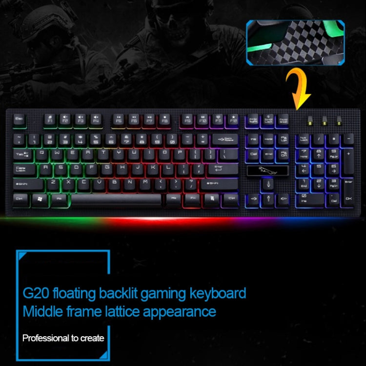 Clavier mécanique USB ZGB G20 pour PC gaming 104 touches