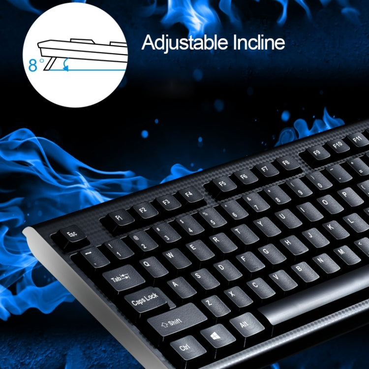 Chasing Leopard Q9 1600 DPI Gaming Desktop Keyboard + Wired Grid Texture Professional Optical Mouse Kit