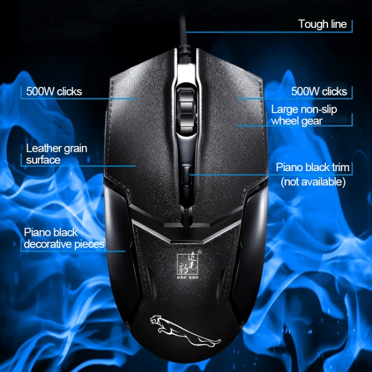 Chasing Leopard Q9 1600 DPI Gaming Desktop Keyboard + Wired Grid Texture Professional Optical Mouse Kit