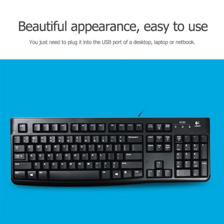 Clavier Logitech K120 USB étanche pour PC et gaming
