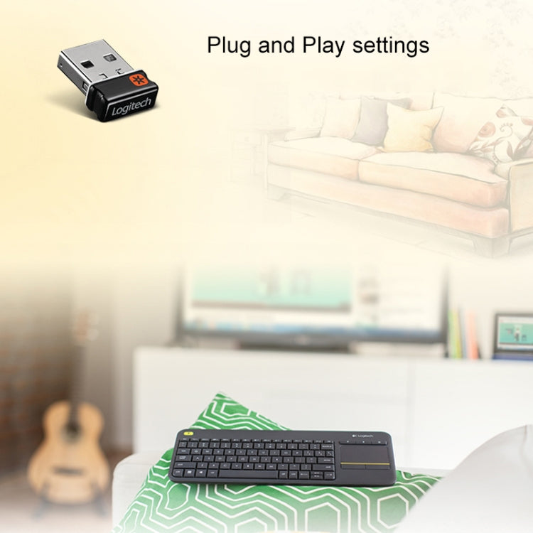 Logitech K400 Plus Wireless Touch Keyboard for PC Gaming 10m