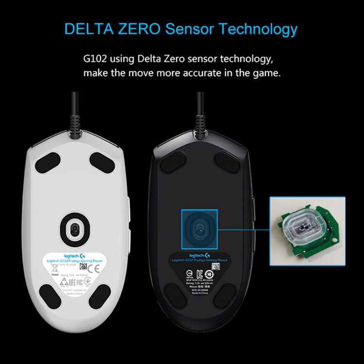 Souris gaming Logitech G102 RGB 6000 DPI - Filaire et