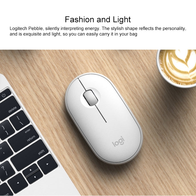 Logitech Pebble Bluetooth Mouse for PC - Slim Design and