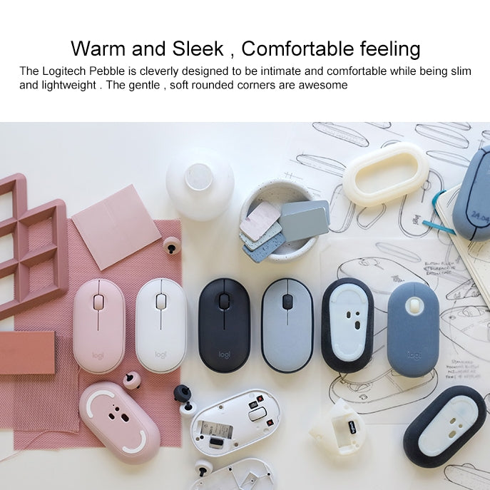 Logitech Pebble Bluetooth Mouse for PC - Slim Design and