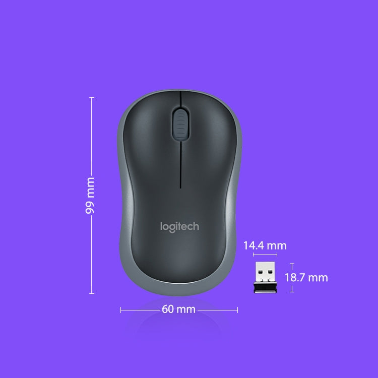 Logitech M186 Wireless Mouse for PC - Power Saving