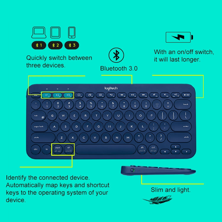 Logitech K380 Wireless Bluetooth Keyboard for PC and Gaming