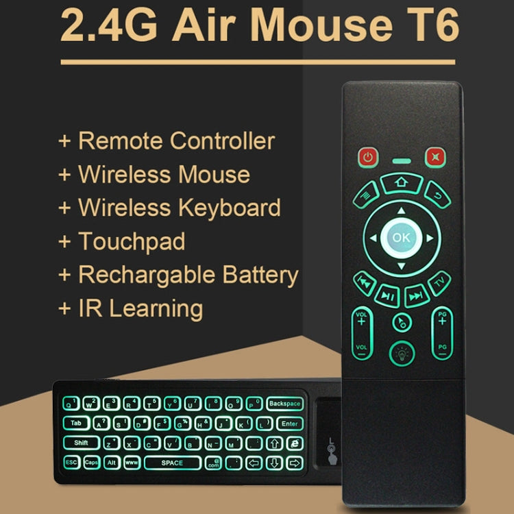 Air Mouse T6 Remote Control with Touchpad for PC and TV