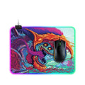 Tapis de souris gaming lumineux motif monstre 35x25 cm