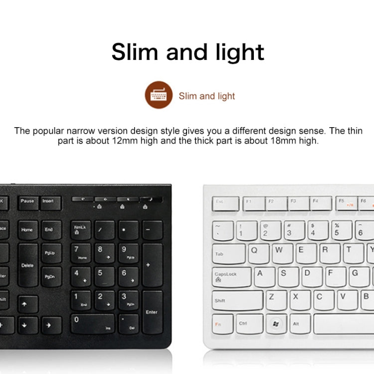 Clavier filaire ultra-fin Lenovo K5819 pour gamers et