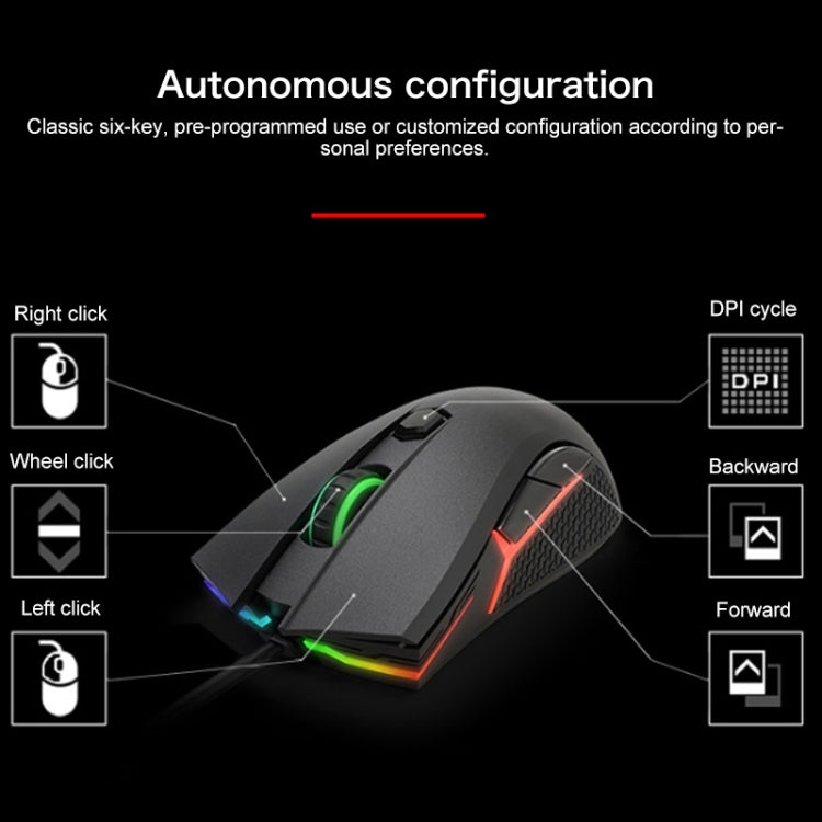 Lenovo HEADSHOT Wired Gaming Mouse for PC Gamers