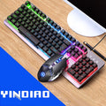 Clavier Mécanique USB RGB et Souris Silencieuse pour Gaming