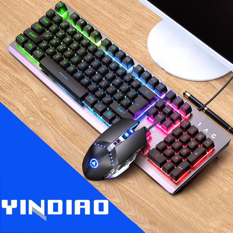 Clavier Mécanique USB RGB et Souris Silencieuse pour Gaming