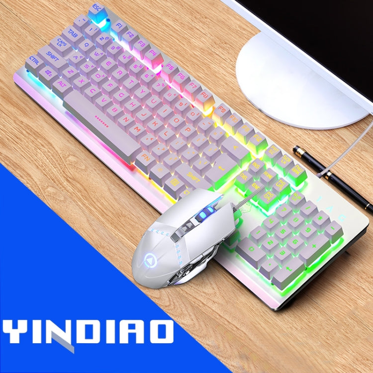 Clavier Mécanique USB RGB et Souris Silencieuse pour Gaming