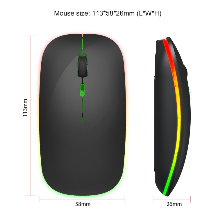 Souris Gaming Silencieuse HXSJ M40 2.4G Colorée sans Fil